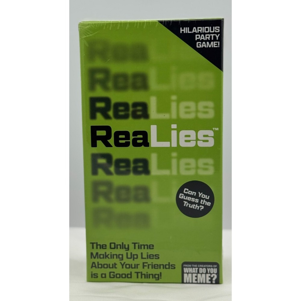 ReaLies Party Game - Card - Brand New in Original Shrink Wrap -